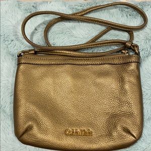 Calvin Klein Gold cross body purse